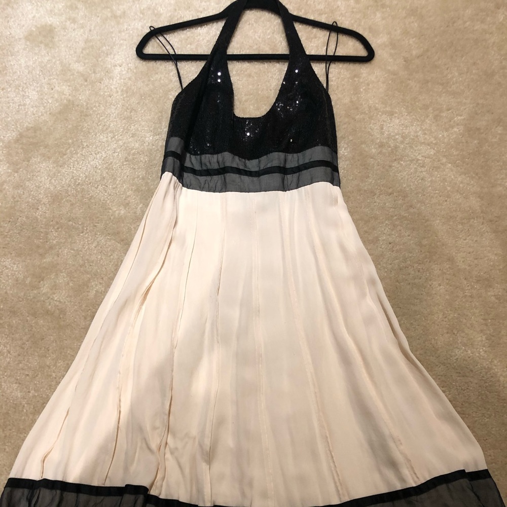 Carmen Marc Valvo halter sequin dress size 4